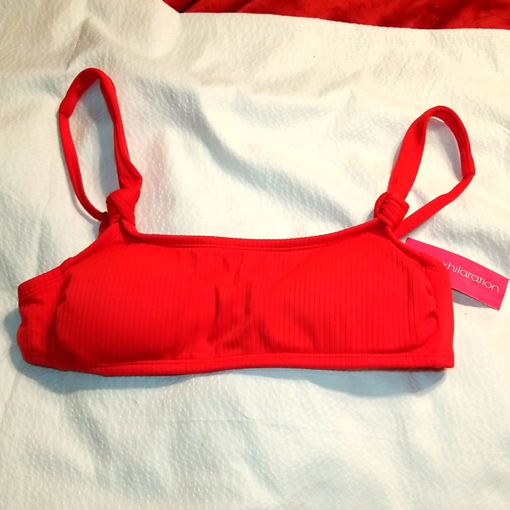 NWT SWIMSUIT SWIM BRA TOP REMOVABLE PADDING ADJUSTABLE STRAP YOGA DANCE SPORTS